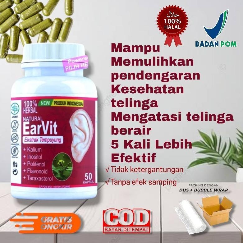 READY EARVIT Obat Gangguan Telinga, Obat Tinnitus, Telinga Berdenging, Berdengung, Mendengung Pada T