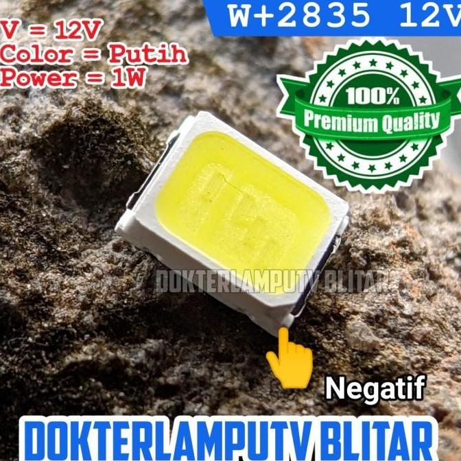100PCS LED SMD 2835 12V 1W PUTIH
