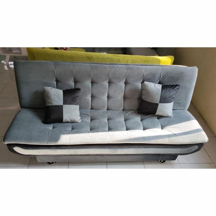 SOFABED fillow top reclyning bahan beludru