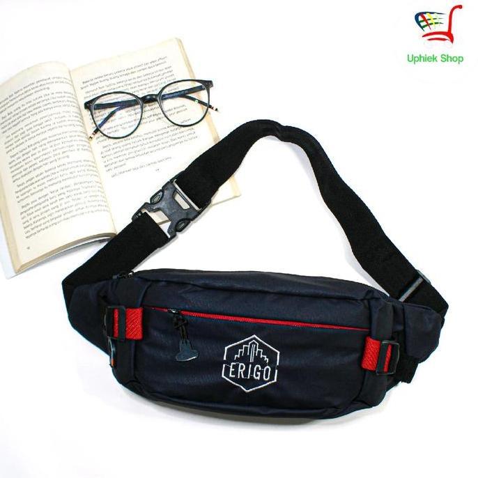 Gabrim- Tas Selempang Pria Erigo Waterproof Waist Bag Hezel Pria Anti Air Anti Sobek Premium Murah
