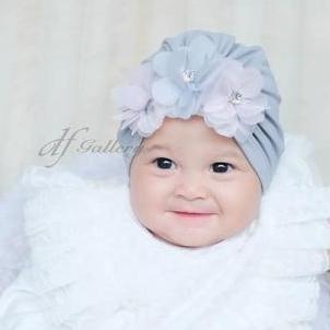 Turban Anak Bayi Perempuan Olivia dfGallery Bunga Permata Cantik
