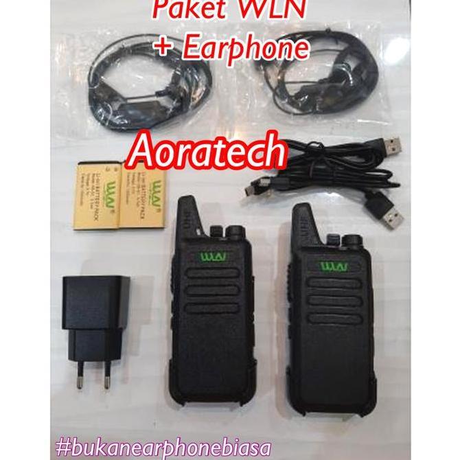 CLEARANCE SALE - Walkie Talkie WLN HT KDC1 Radio KD C1 (isi 2pcs) Hitam 888s+EARPHONE