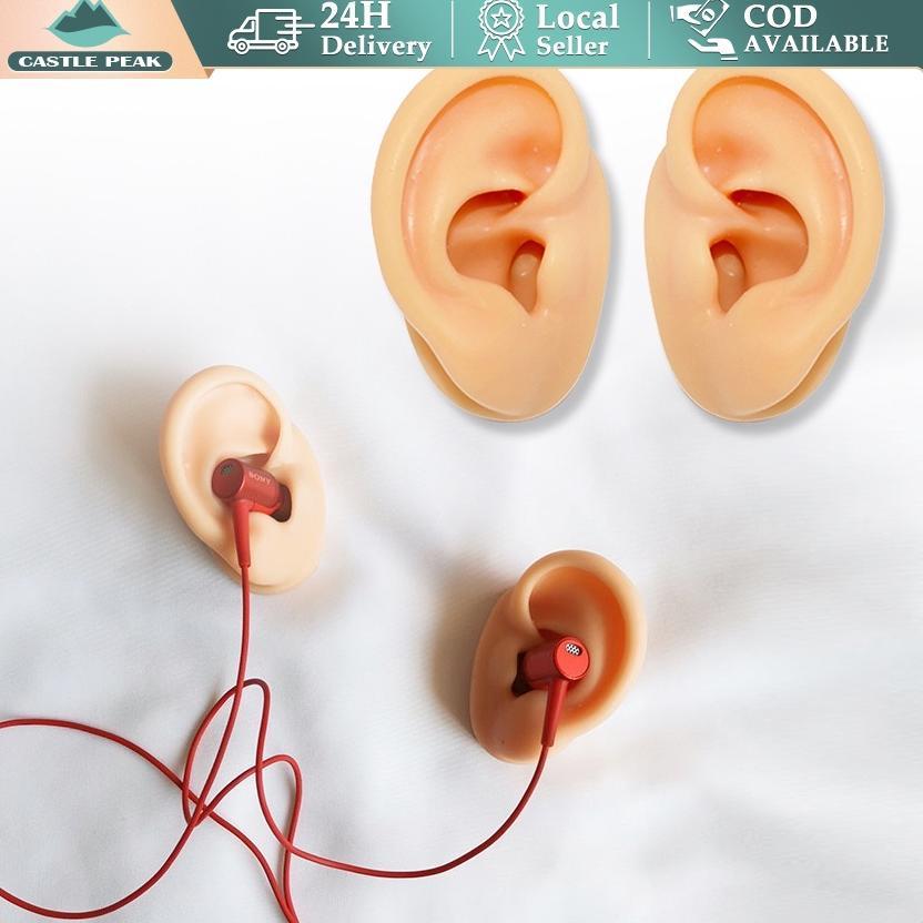 READY Model Telinga Manusia Palsu Bahan Silikon Untuk Display Earphone Alat Bantu Mengajar Model Tel