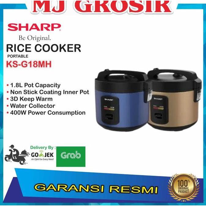 HARGA TERBAIK - MAGIC COM SHARP KS-G 18 MH KS-G18MH 1.8L PENANAK NASI SERBAGUNA