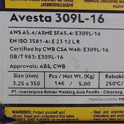 TERBARU - Kawat Las bohler 309L 3,2mm