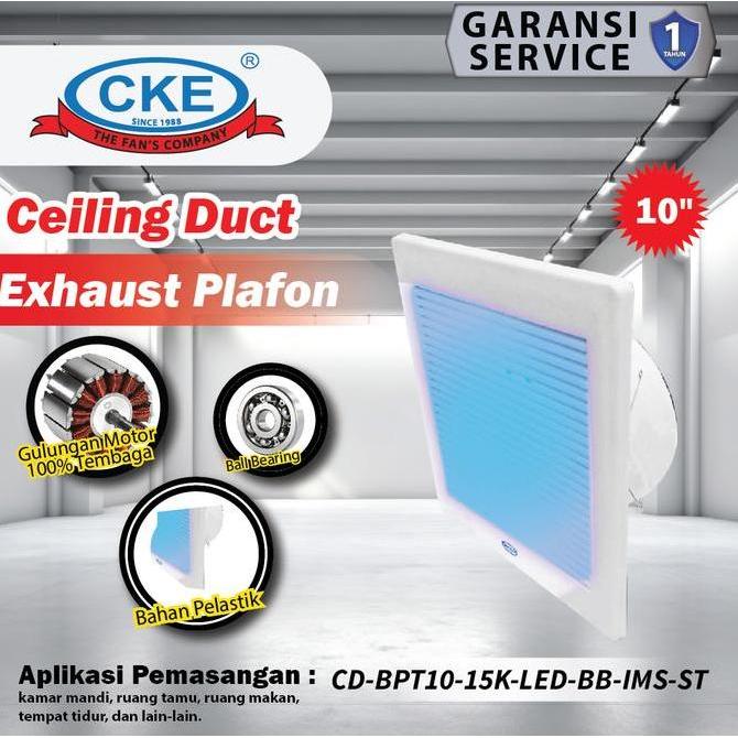 PROMO - Exhaust Fan Plafon LED 10" Hexos Plafon Ceiling Exhaust Led