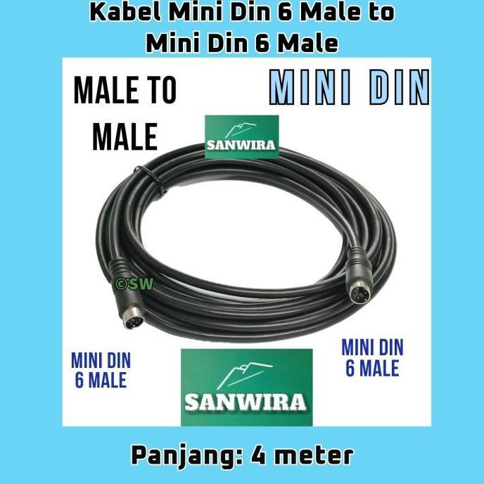 TERLARIS - Kabel PS/2 Mini Din 6 pin Male to Mini Din 6 pin Male