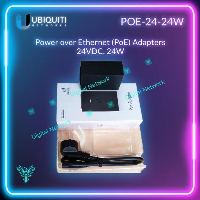 TERMURAH - UBNT ADAPTOR POE 24V 1A POE-24-24W UBIQUITI adaptor poe 24v 1a UBNT