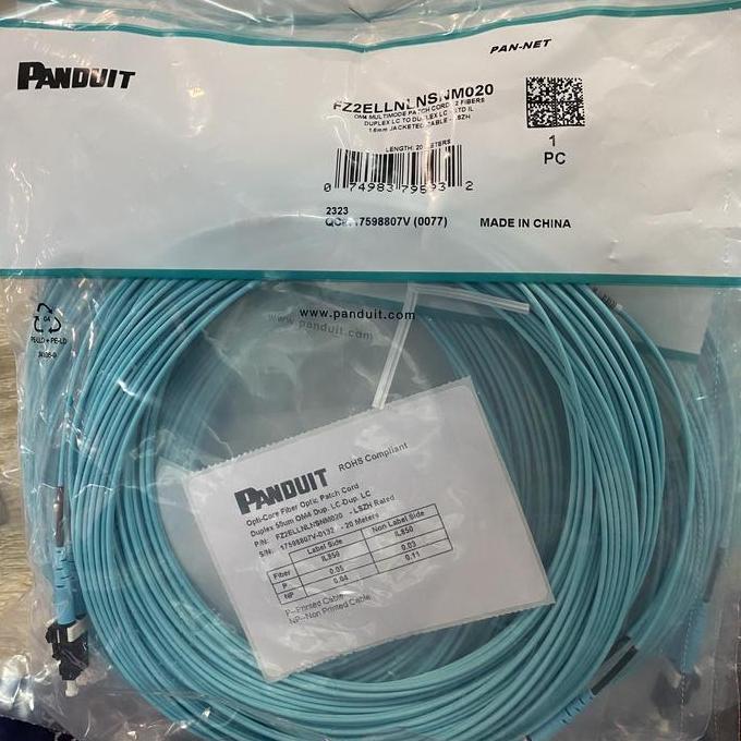 NEW Om4 multimode duplex LC LC patch cord fo Panduit 20 meter