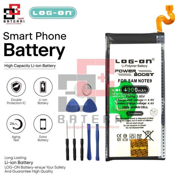 NEW Log On - EB-BN965ABU For Samsung Note 9 N960 Power Boost Double IC Protection Battery Baterai Ba