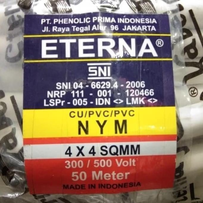 Kabel NYM 4x4 Eterna Engkel Tunggal Kabel NYM 4x4mm
