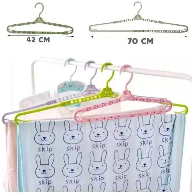 WESELTON Gantungan Baju 1pcs Hanger Pakaian Gantungan Tarik Panjang Pendek Extended Extend Lebar Pan