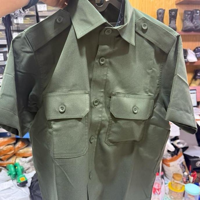 Baju PDH TNI AD Kerah tegak 2025 setelan komplit asli tni / Baju Pdh   Pendek Pria +  Celana  Panjan