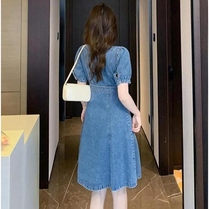 DRESS JEANS WANITA LENGAN PENDEK MODEL TERBARU