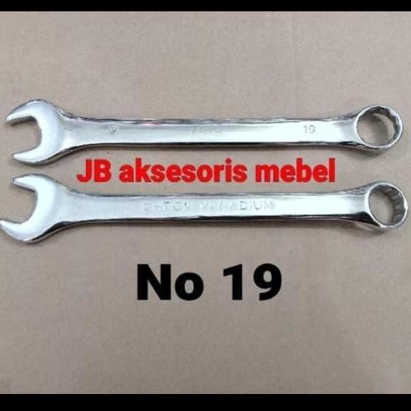 KUNCI RING PAS 19 mm CHROME VANADIUM MERK TMS