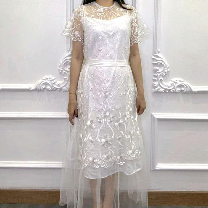 Nadeliene Dress NATALIA Premium Kondangan Party Gaun Formal Mewah Casual Wanita Hitam Remaja Pesta M