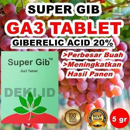GA3 Supergib Tablet Hormon ZPT Giberelin Acid Super Gib GA 3 Tanaman