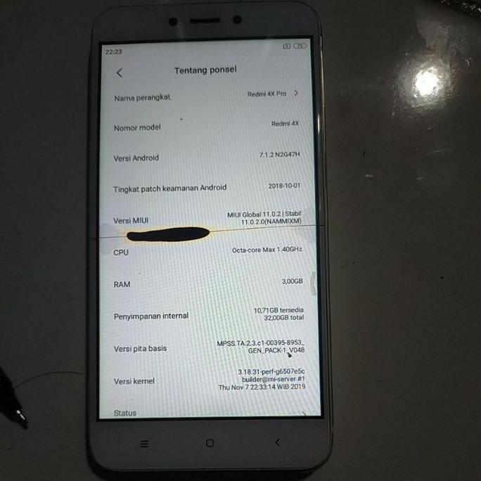 mesin xiaomi redmi 4x