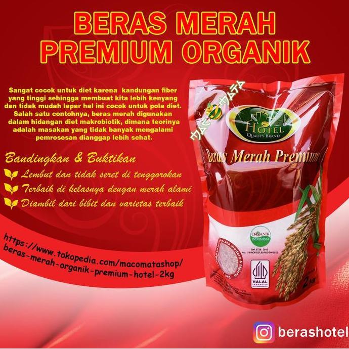 Beras Merah HOTEL 2kg - Beras Merah Organik HOTEL-HOTEL Beras Organik NS