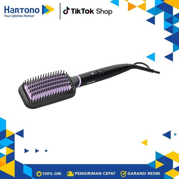 Philips Sisir Pelurus Rambut Brush Hair Straightener BHH880/00