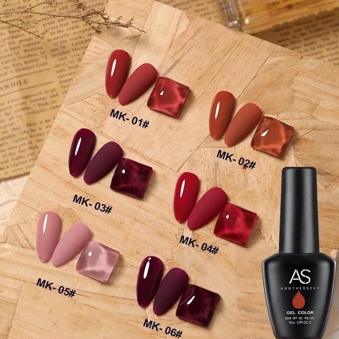 AS MK NAIL POLISH GEL 15ml Kutek Gel Soak Off Uv
