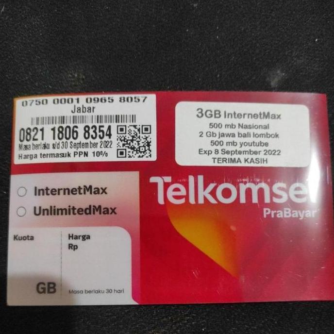 Telkomsel 3GB - Kartu Telkomsel 3GB Internet Max
