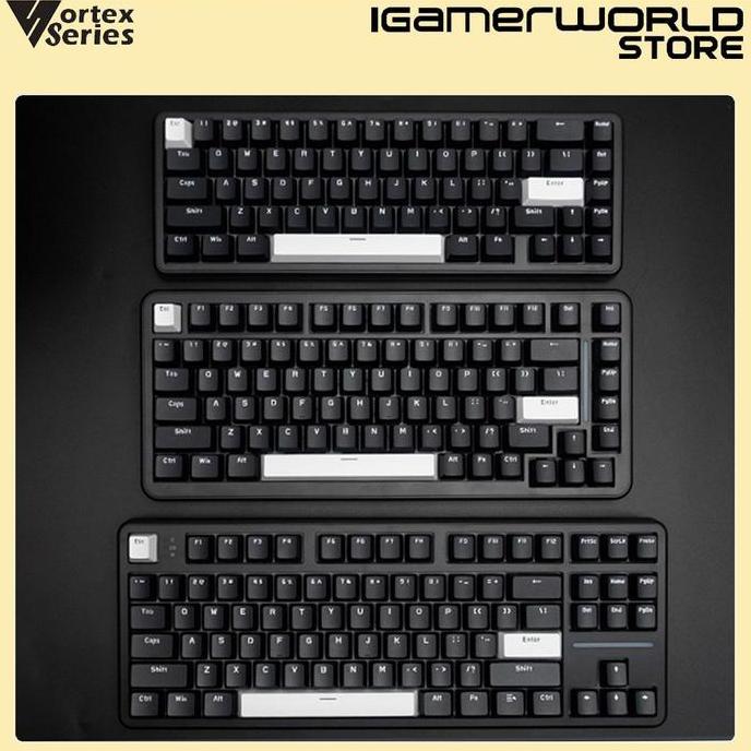 BEBAS ONGKIR - VortexSeries MONO 65 / 75 / 80 / TKL / 100 Gasket Mount Hotswap Universal Wired Gamin