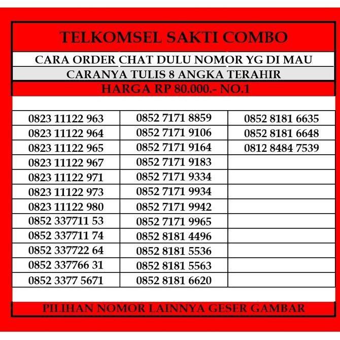 Nomor Cantik Kartu Perdana Sakti Combo Perdana Telkomsel Simpati Loop