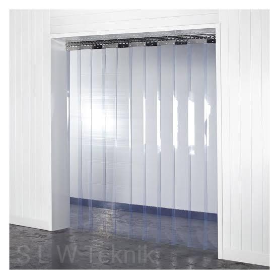 Tirai Plastic PVC Curtain 100 x 220 ( Lengkap dengan Bracket )