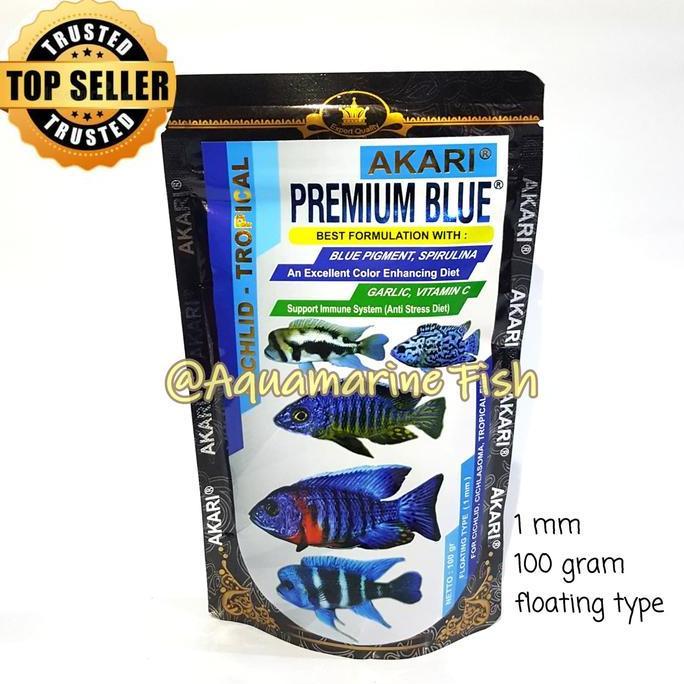 Altx- Akari Premium Blue Cichlid Chiclid Tropical 100 Gr Makanan Ikan Pakan Pelet Ikan Biru Channa C