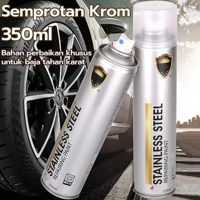 350 ML Chrome Spray Paint / Cat chrome /Anti Karat Warna Stainless  / Cat Semprot Chrome / Cat sempr