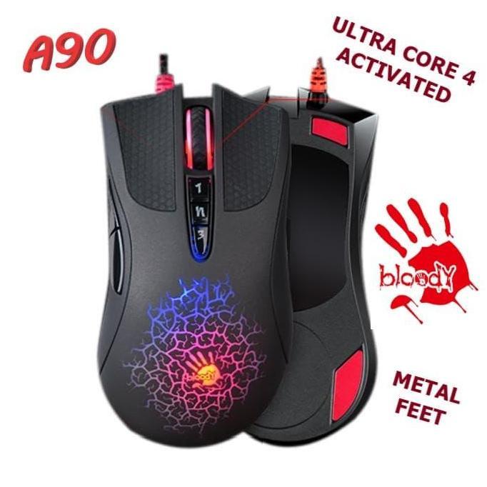 BLOODY A90 GAMING MOUSE - Activated Ultra Core 3+4 w/ Metal Feet