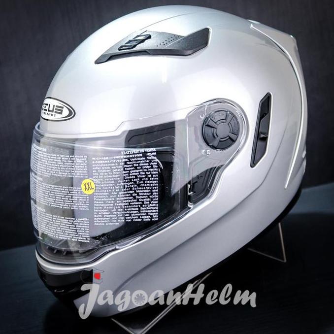 TERMURAH - ZEUS Helm ZS813 | SOLID 813 SILVER | FullFace ZS-813 Double Visor