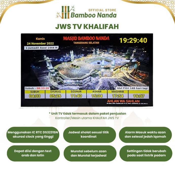 Youii- Jam Jadwal Sholat Tv. Jws Tv. Jam Masjid Tv, Versi 2