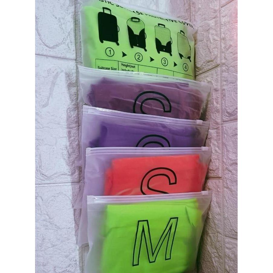 Papipuk- Mediatech Sarung Koper Pelindung Koper Warna Polos Luggage Cover 481001 Fleksibel Dengan Lu