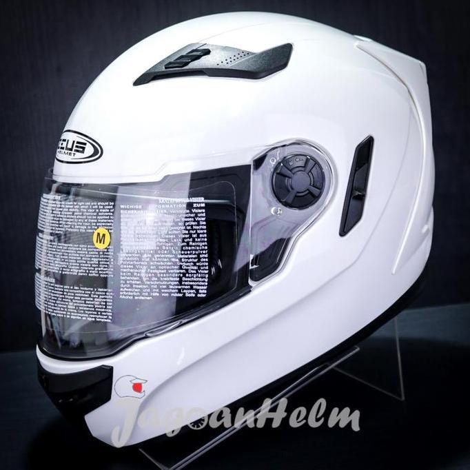 ZEUS Helm ZS813 | SOLID 813 WHITE | FullFace ZS-813 Double Visor