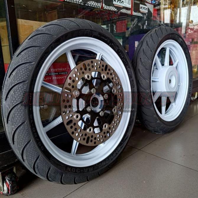 Paketan Velg Velk Velek Racing Palang 8 AXIO + ban maxxis diamond depan belakang tubeless + Disc Pir