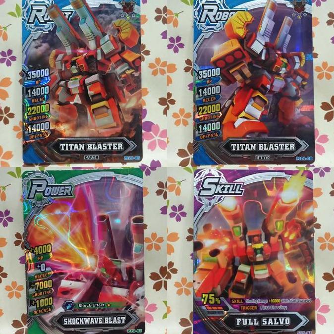 hero of robots silver TITAN BLASTER robot - power - skill - set combo