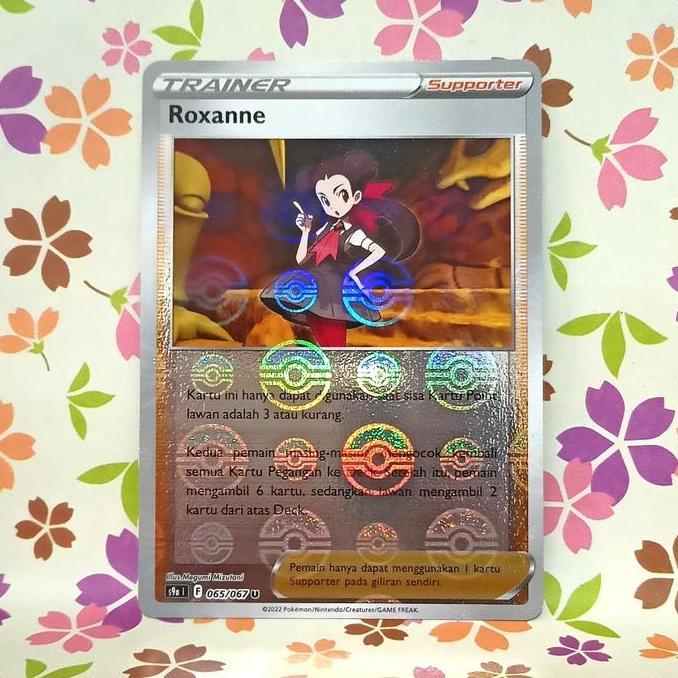 roxanne U reverse holo s9a 065/067 pokemon tcg indonesia