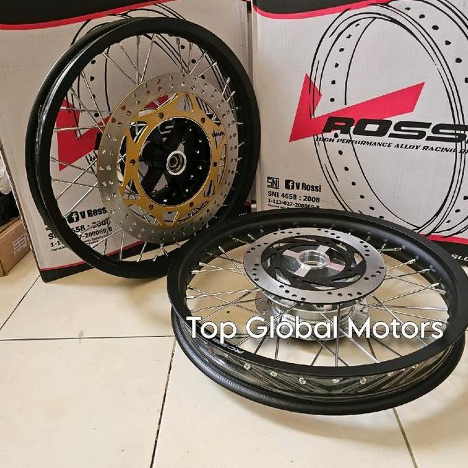 VELG NINJA 150R/RR SEPASANG ROSSI ORIGINAL RING17 DEPAN BELAKANG 1SET Motorcycle