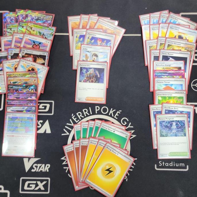 Full Deck Raging Bolt EX Noctowl. Juara Regional Milwaukee USA. 60 Kartu Siap Main. Kartu Pokemon TC