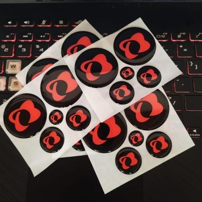 OCITO MERAH STIKER EMBLEM NMAX AEROX LEXI MOTOR 1 SET BERKUALITAS