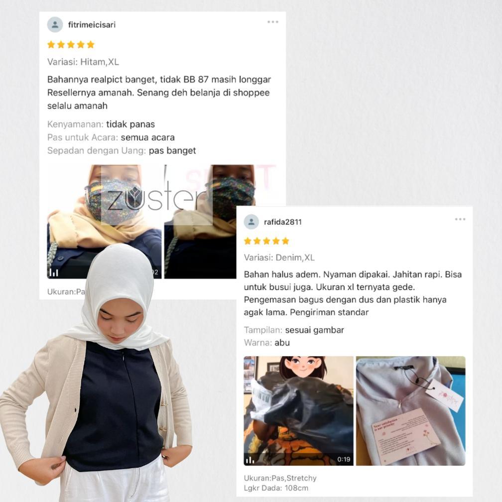 COD Inner Busui Bumil Jumbo Resleting Depan Atasan Tanpa Lengan LXXL Bahan Lady Zara Nyaman Adem