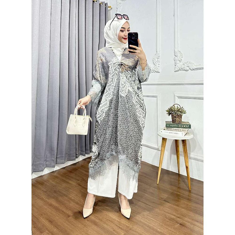 pengiriman cepat Batik Temu Jodo Kaftan Viscose Wanita Premium Jumbo