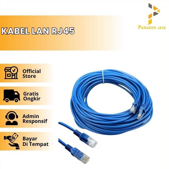 VERNIZCO ParagonJaya Kabel LAN 5M CAT 5 UTP 5 Meter Pabrikan High Quality 333 dengan Konektor RJ45 B