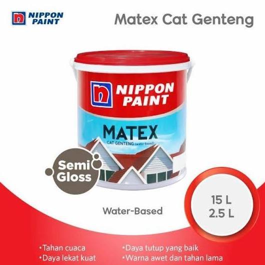 (HM) CAT GENTENG MATEX NIPPON PAINT 2,5 LITER (WARNA READY)