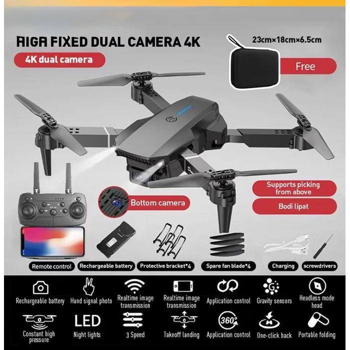 Drone E88 Pro /E99 Pro Drone Anti Tabrak Drone Mini Dengan Kamera Hd Drone Smart Drone E88 Pro 4K/E9