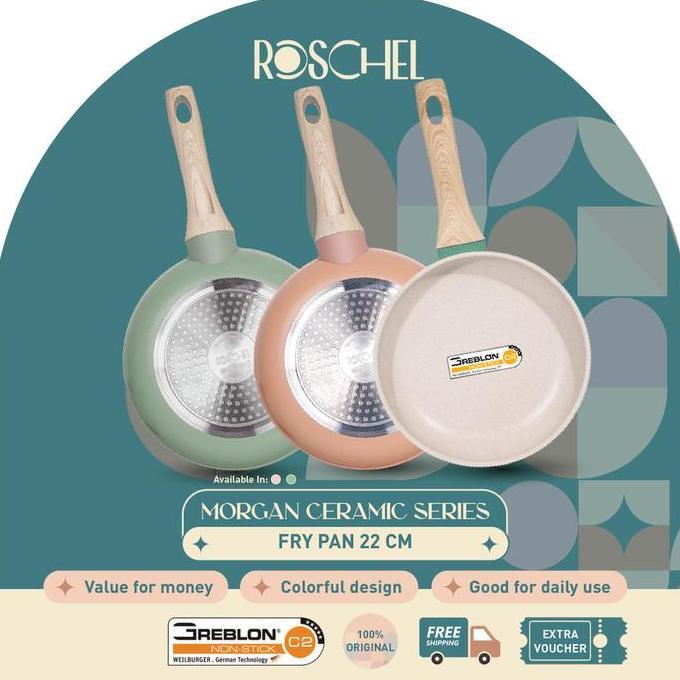ROSCHEL FRY PAN CERAMIC 22 CM - MORGAN CERAMIC SERIES