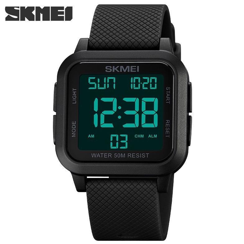 Jam Tangan Pria SKMEI1894 SKMEI 1894 SKMEI Digital 1894 Men rubber Jam Tangan LED SKMEI FULL BLACK A