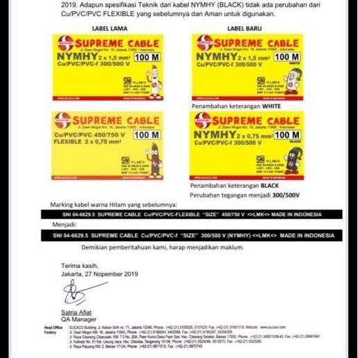 Promo Kabel Supreme Nyyhy 3 X 1.5 Mm Supreme Cod